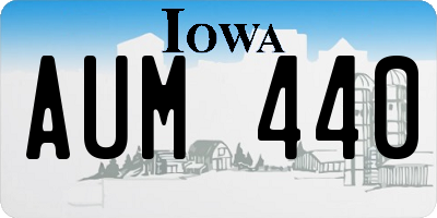 IA license plate AUM440