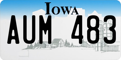 IA license plate AUM483