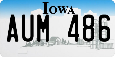IA license plate AUM486