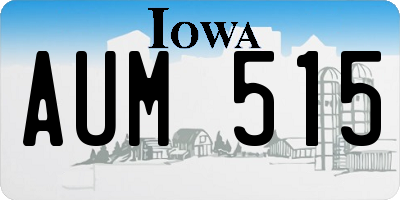 IA license plate AUM515