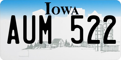 IA license plate AUM522
