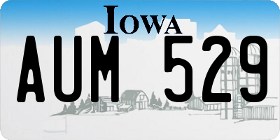 IA license plate AUM529