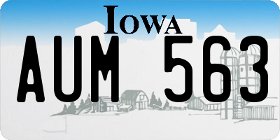 IA license plate AUM563
