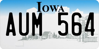 IA license plate AUM564