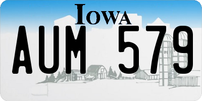 IA license plate AUM579
