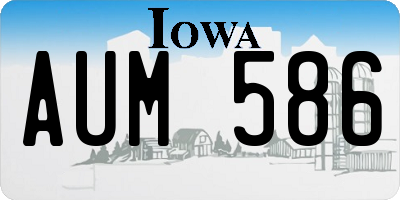 IA license plate AUM586