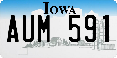 IA license plate AUM591