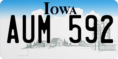 IA license plate AUM592