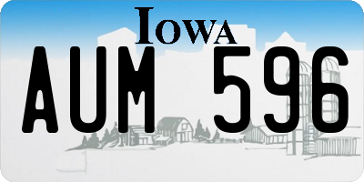 IA license plate AUM596