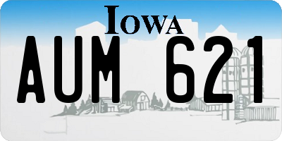 IA license plate AUM621