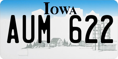 IA license plate AUM622