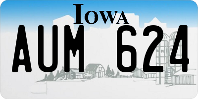 IA license plate AUM624