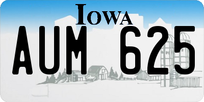 IA license plate AUM625