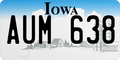 IA license plate AUM638