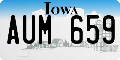 IA license plate AUM659