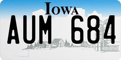 IA license plate AUM684