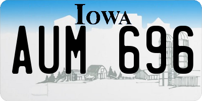 IA license plate AUM696