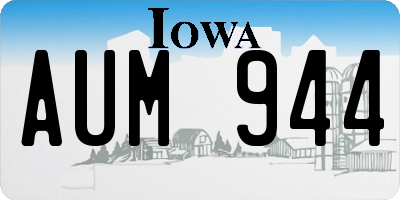 IA license plate AUM944