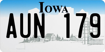 IA license plate AUN179