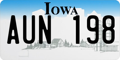 IA license plate AUN198