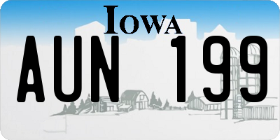 IA license plate AUN199