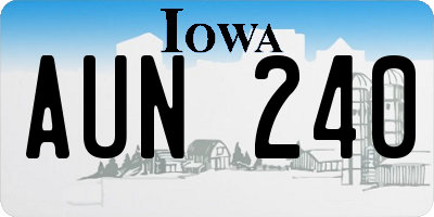IA license plate AUN240
