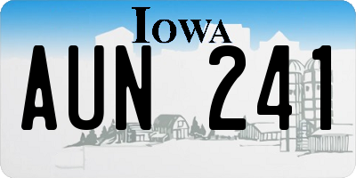 IA license plate AUN241