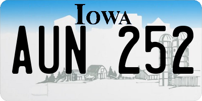 IA license plate AUN252