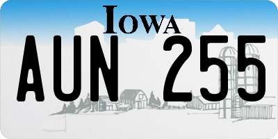 IA license plate AUN255