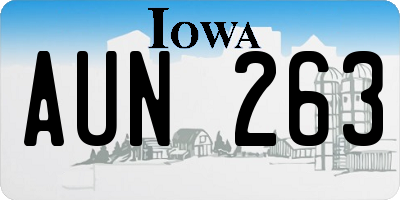 IA license plate AUN263
