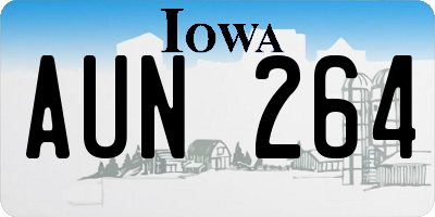 IA license plate AUN264