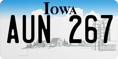 IA license plate AUN267