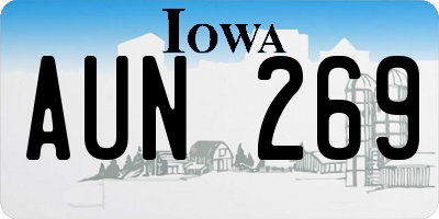 IA license plate AUN269