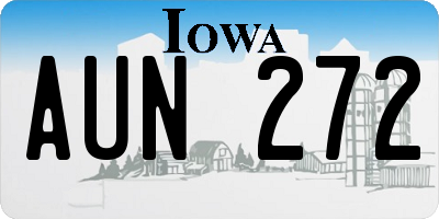 IA license plate AUN272