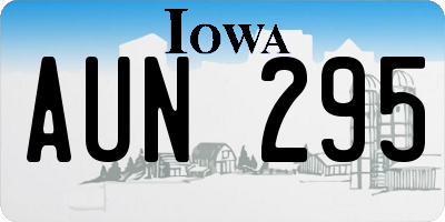 IA license plate AUN295