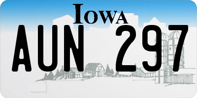 IA license plate AUN297