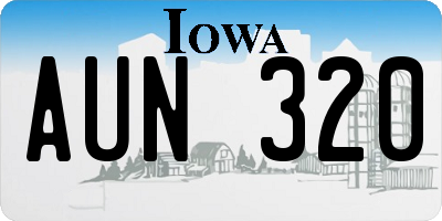 IA license plate AUN320