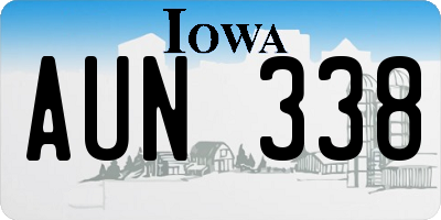 IA license plate AUN338
