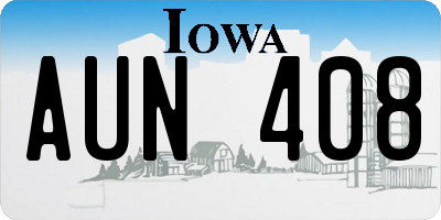IA license plate AUN408