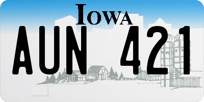 IA license plate AUN421