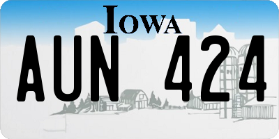 IA license plate AUN424