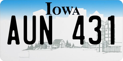 IA license plate AUN431