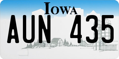 IA license plate AUN435