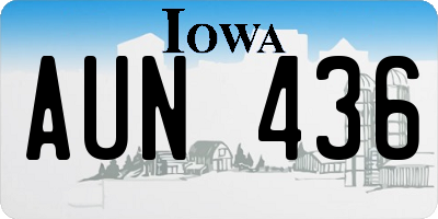 IA license plate AUN436