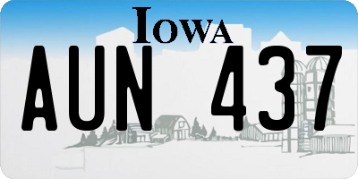 IA license plate AUN437