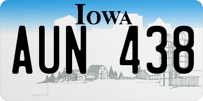IA license plate AUN438