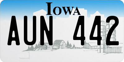 IA license plate AUN442