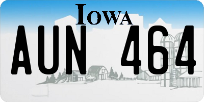 IA license plate AUN464
