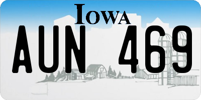IA license plate AUN469