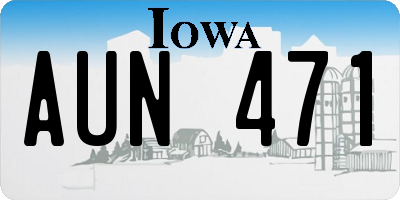 IA license plate AUN471